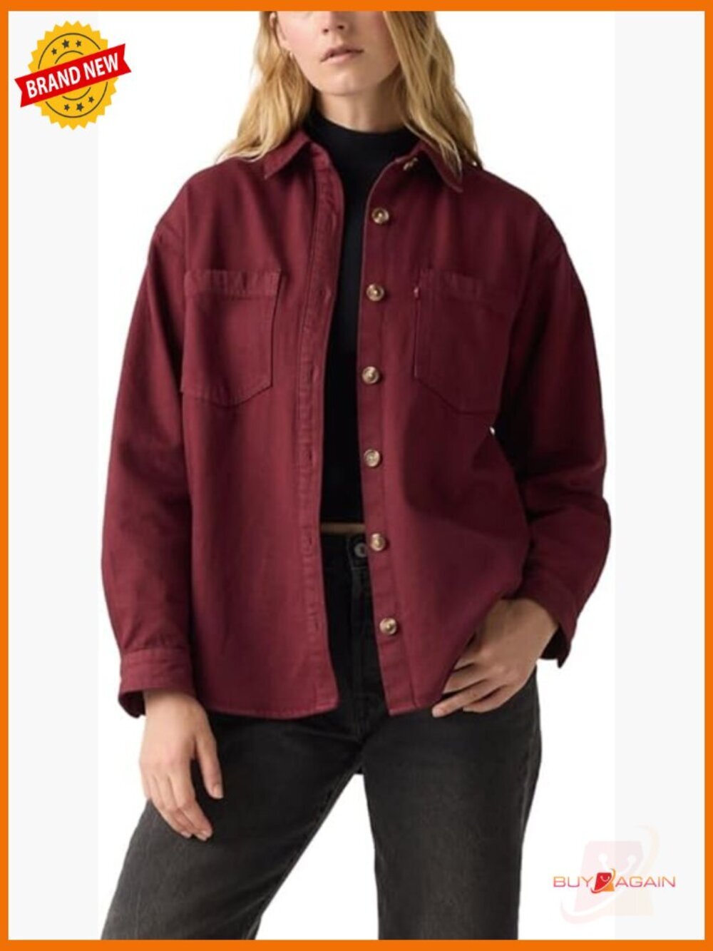 Relaxed Fit Cotton Button-Down Shirt with Chest Pockets
